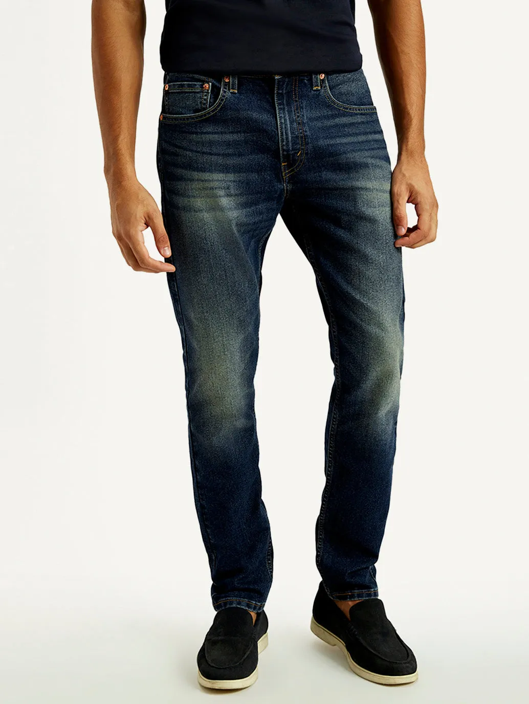 Matching Basic Men's Tinted 512 Med Indigo Slim Tapered Fit Mid Rise Jeans