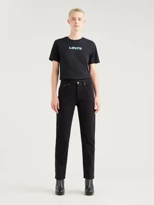 Autumn Days Unisex Wear Teen Outfit Women's 501 Black Straight Fit High Rise Jeans