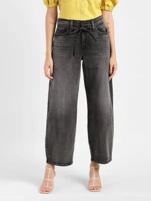 Low Impact Processing Women's Grey XL Balloon Loose Fit Mid Rise Jeans