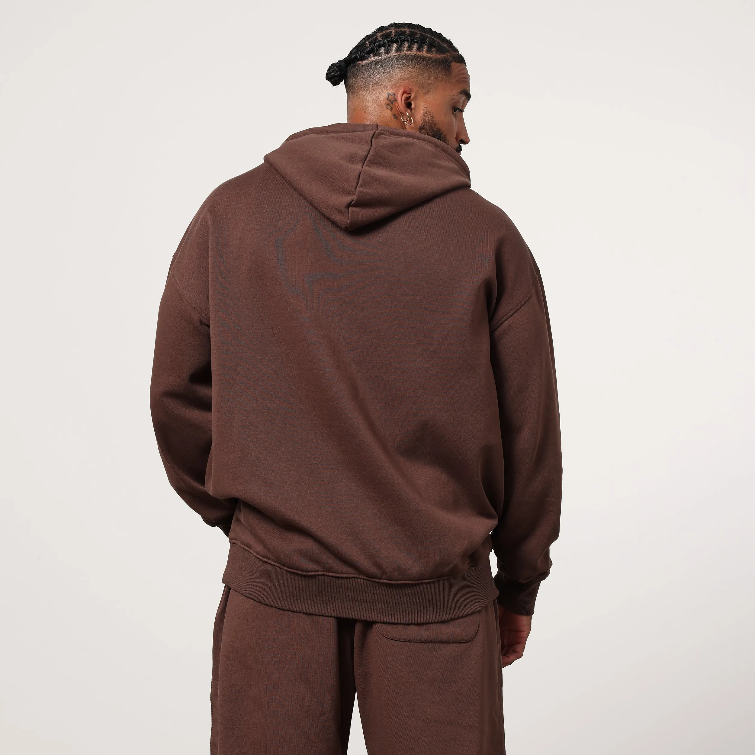 Vanquish Essential Chocolate Oversized Pullover Hoodie Urban Outfit