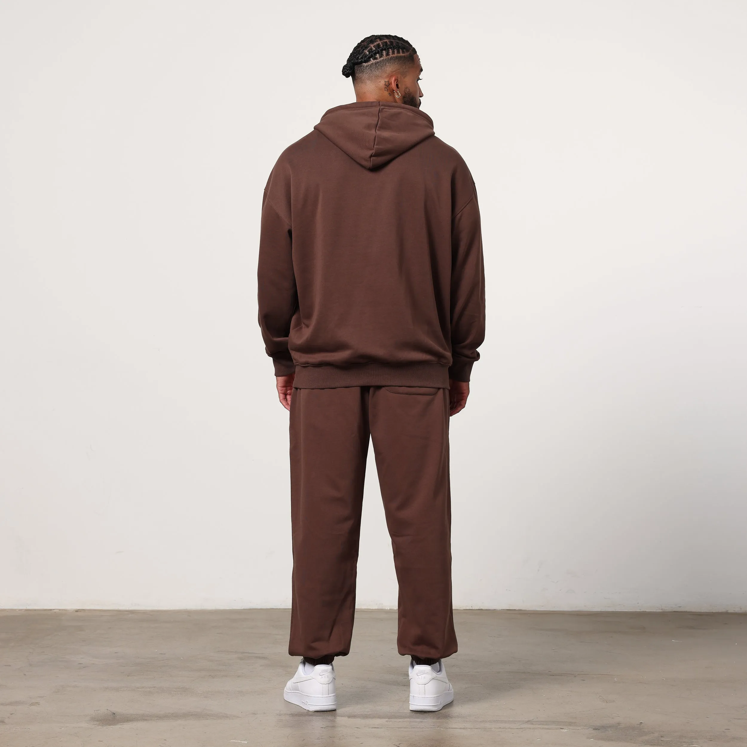 Vanquish Essential Chocolate Oversized Pullover Hoodie Seamless Sleeves Style Feel