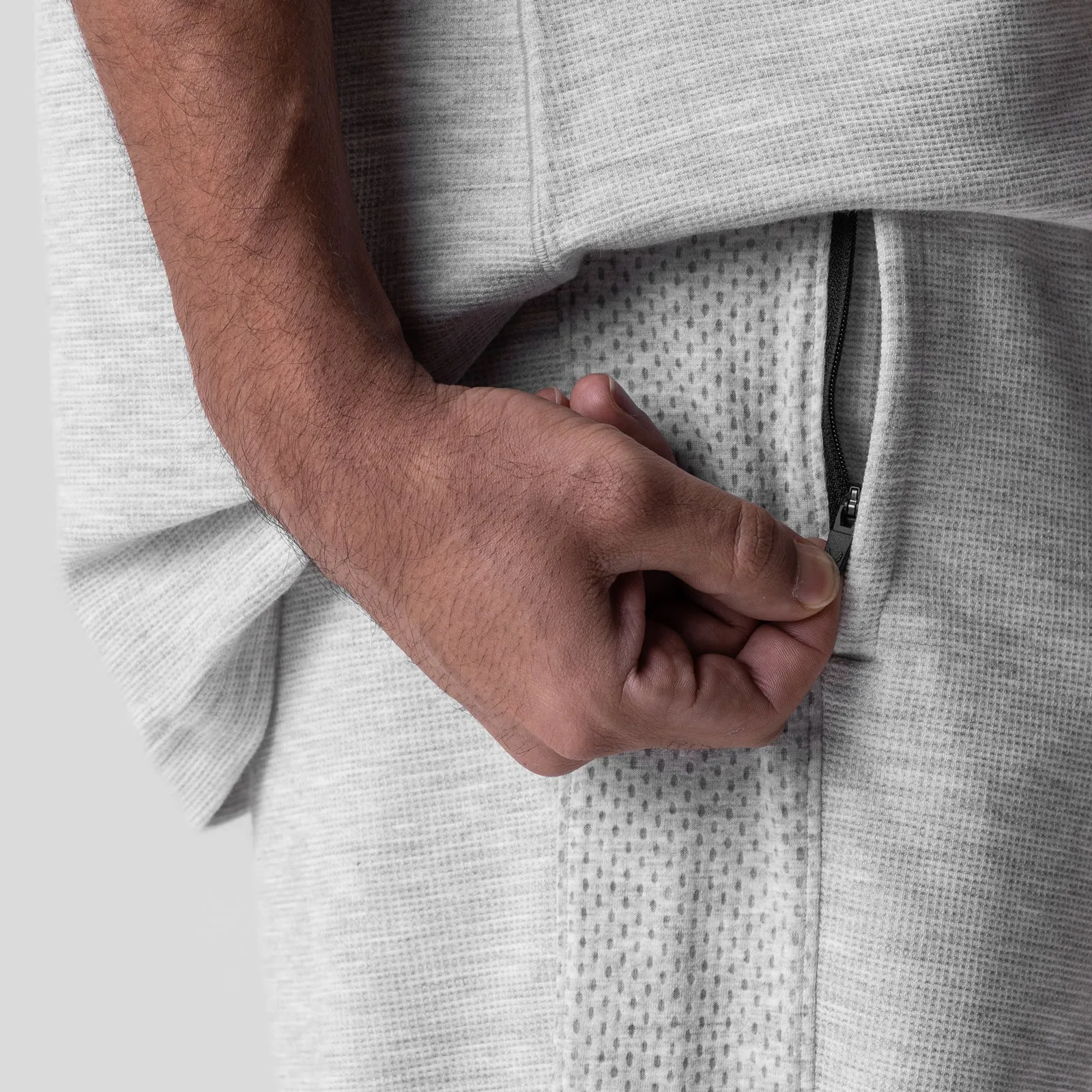 Eco Dye Process 0957. Waffle Knit Relaxed Sweatpant - Heather Grey