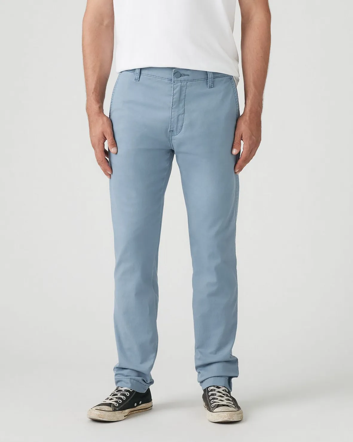 Levi's? XX Chino Standard II Regular Tapered Linen Blend Chinos - Steam Blue Mood Layer Distressed Details