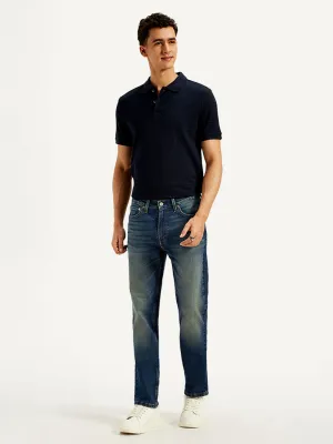 Road Trip Bold Look Smart Casual Yearlong Fit Men's 511 Navy Blue Slim Fit Mid Rise Jeans