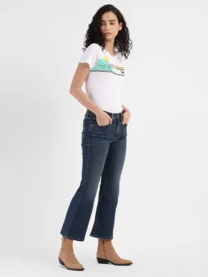 Go Out Style Wrinkle Free Fabric Treatment Women's 726 Blue Flared Fit Mid Rise Jeans