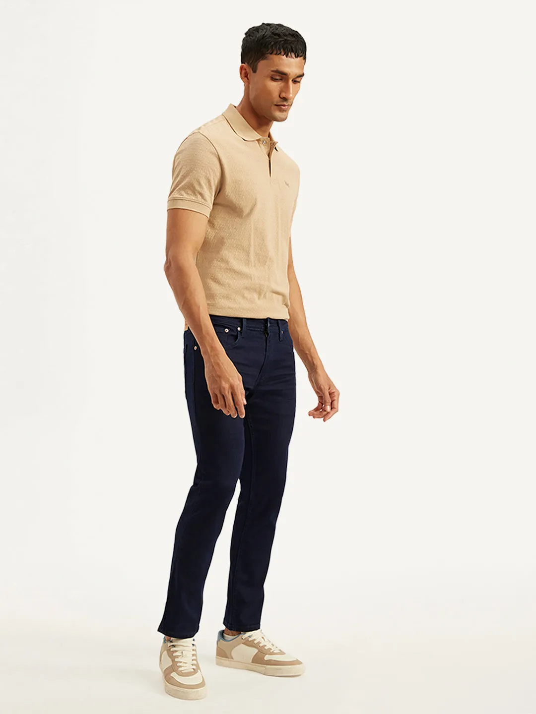 Night Out Daily Wear Men's 65504 Dark Blue Skinny Fit Mid Rise Jeans