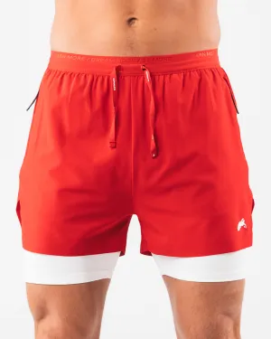 formal shorts Elite Swift Short 5" - Carmine