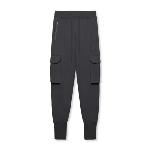 0654. Tech-Terry? Cargo High Rib Jogger - Dusk Black Wide-leg cut ExpandableSidePanels