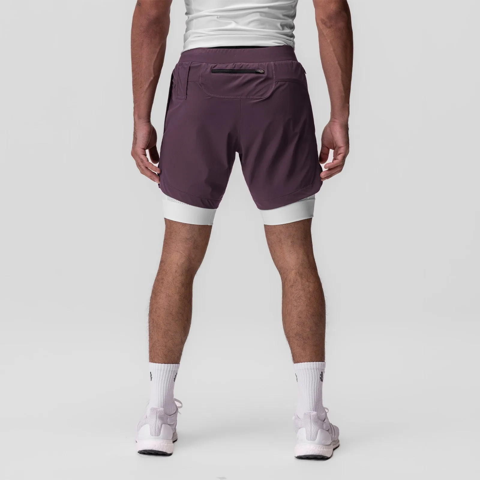 0866. Tetra-Lite? 7" Liner Short - Deep Purple "Cyber"/White High-Performance Fit