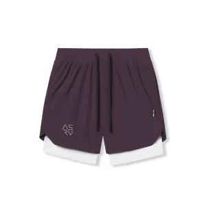 All Day 0866. Tetra-Lite? 7" Liner Short - Deep Purple "Cyber"/White