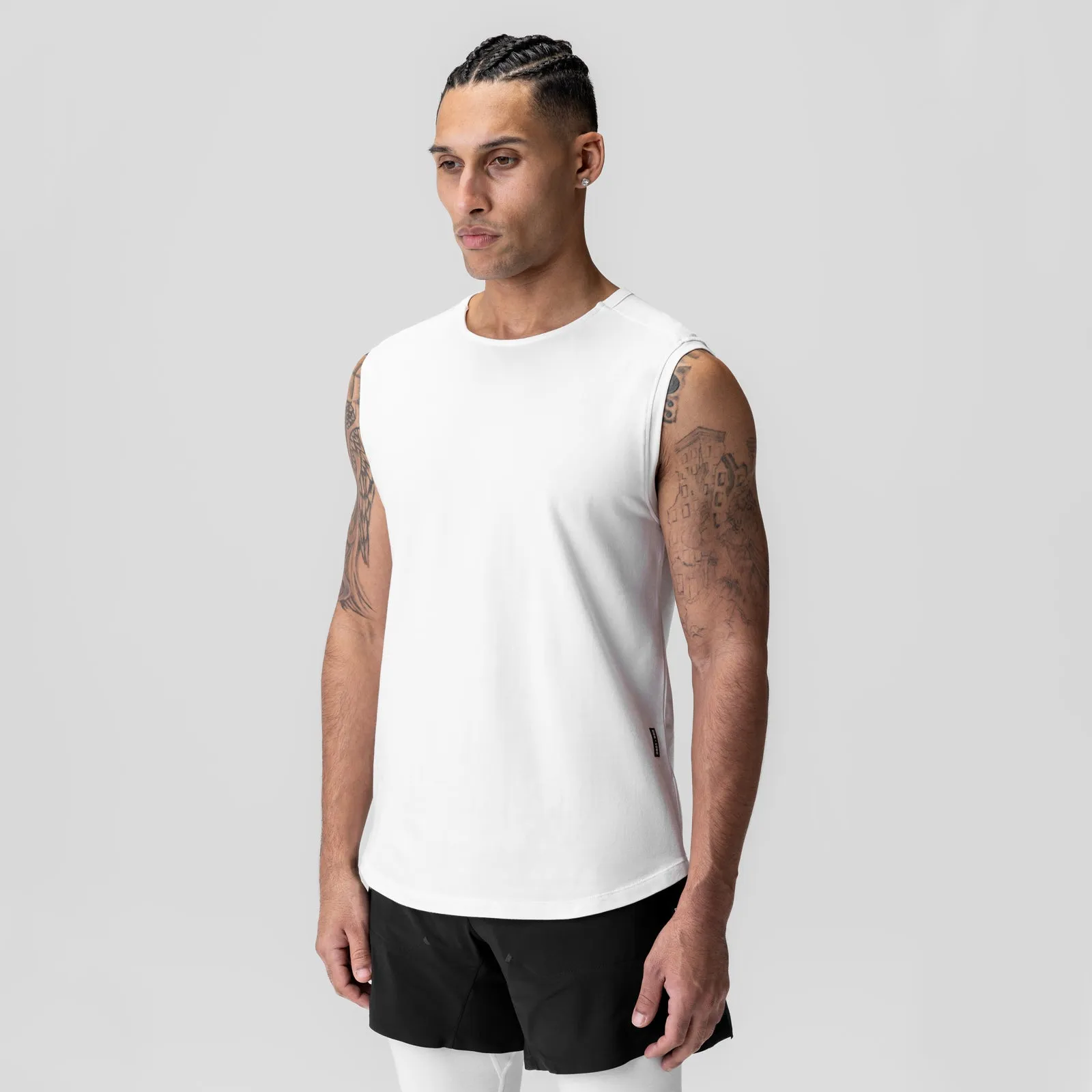 Upgradeable year - round use 1060. Creora? Cotton Modal Cutoff Tank - White