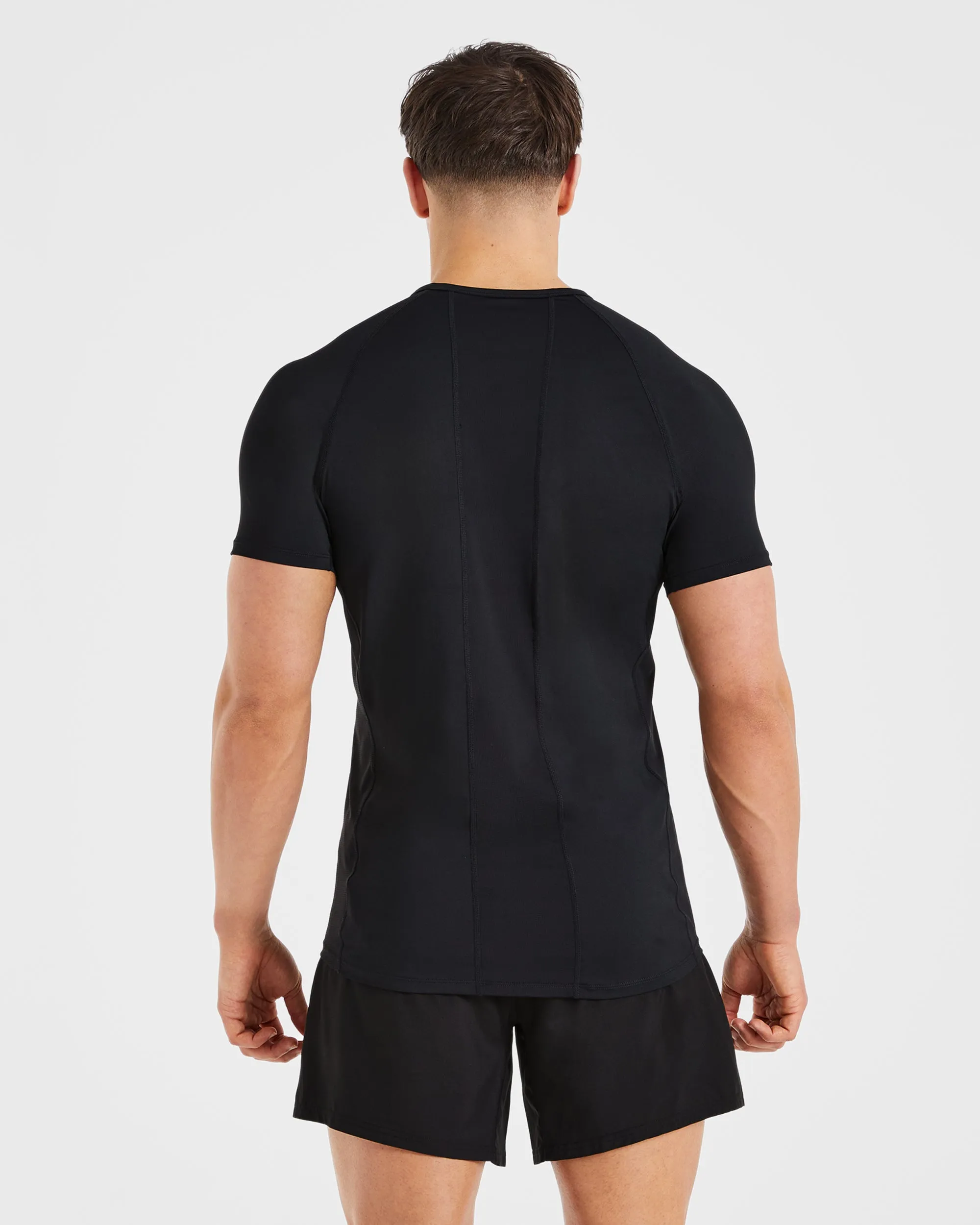 Compression Relaxed T Shirt - Black Light Casual ColorfastFabricTech