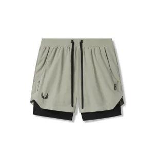 Urban Mood 0865. Tetra-Lite? 5" Liner Short - Sage "Wings"/Black