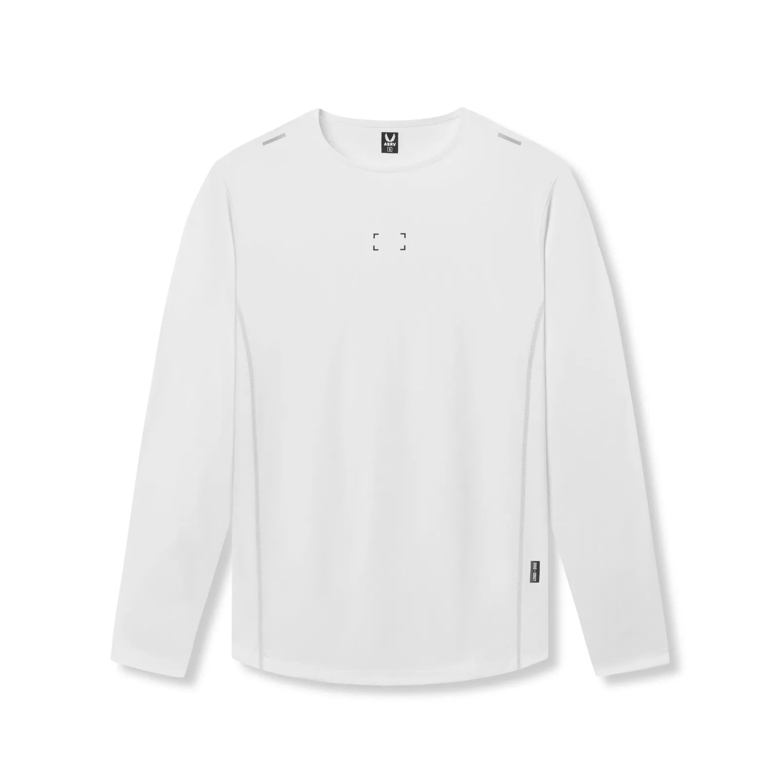 0907. AeroSilver? Training Long Sleeve - White "Space Bracket" Mountainous area