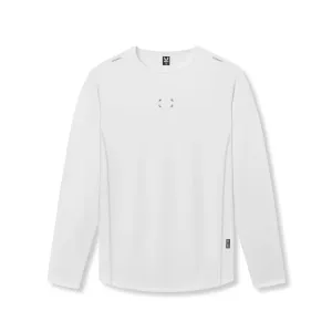 0907. AeroSilver? Training Long Sleeve - White "Space Bracket" Mountainous area