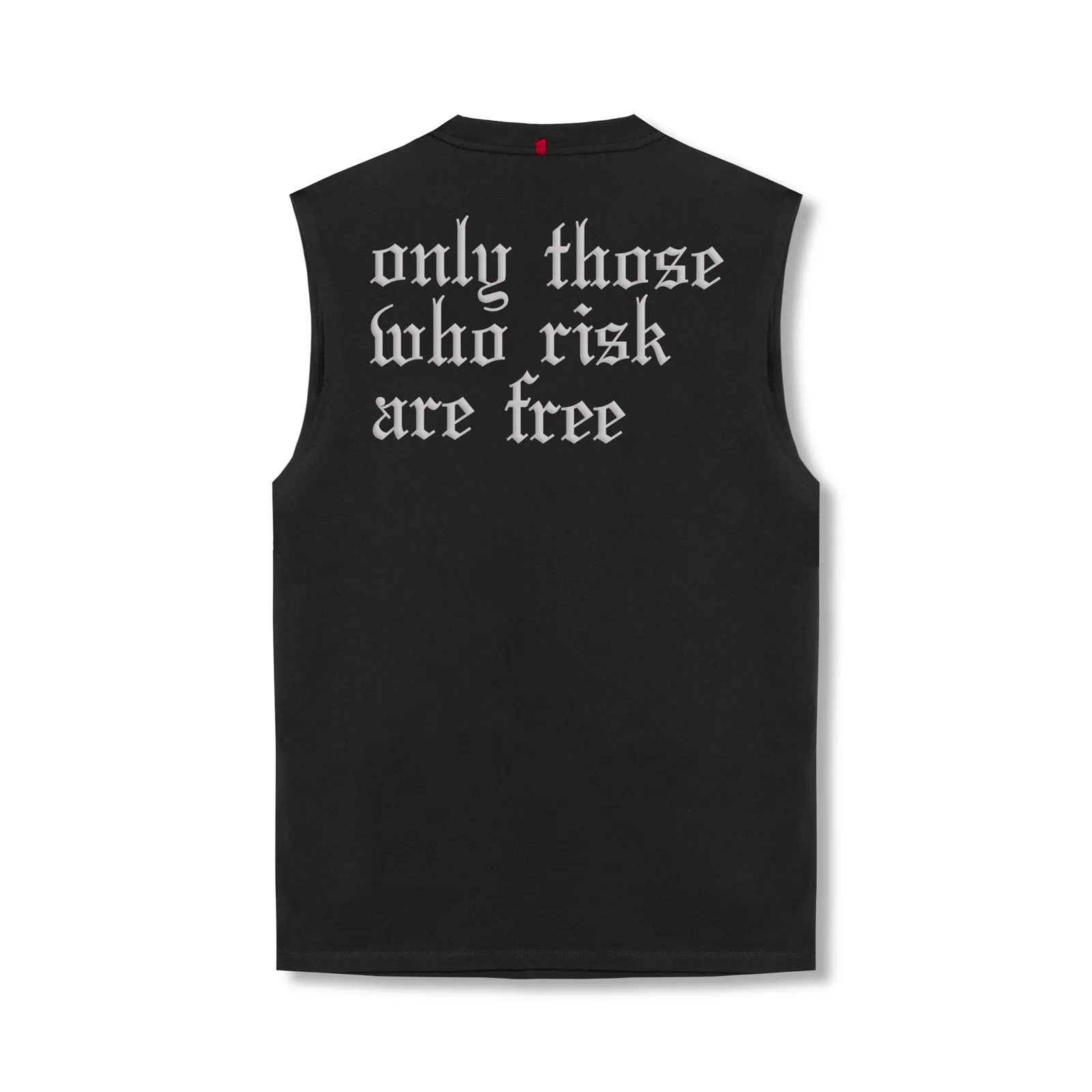 Reflective Safety Accents Fitness Apparel 0807. Tech Essential? Relaxed Cutoff - Black/White "OTWR"