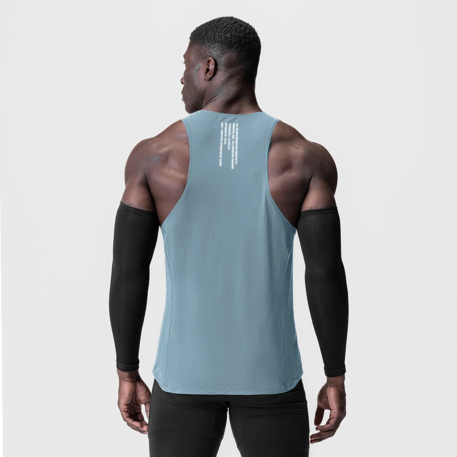 0949. Laser-Vent? Singlet Tank - Light Sky marine