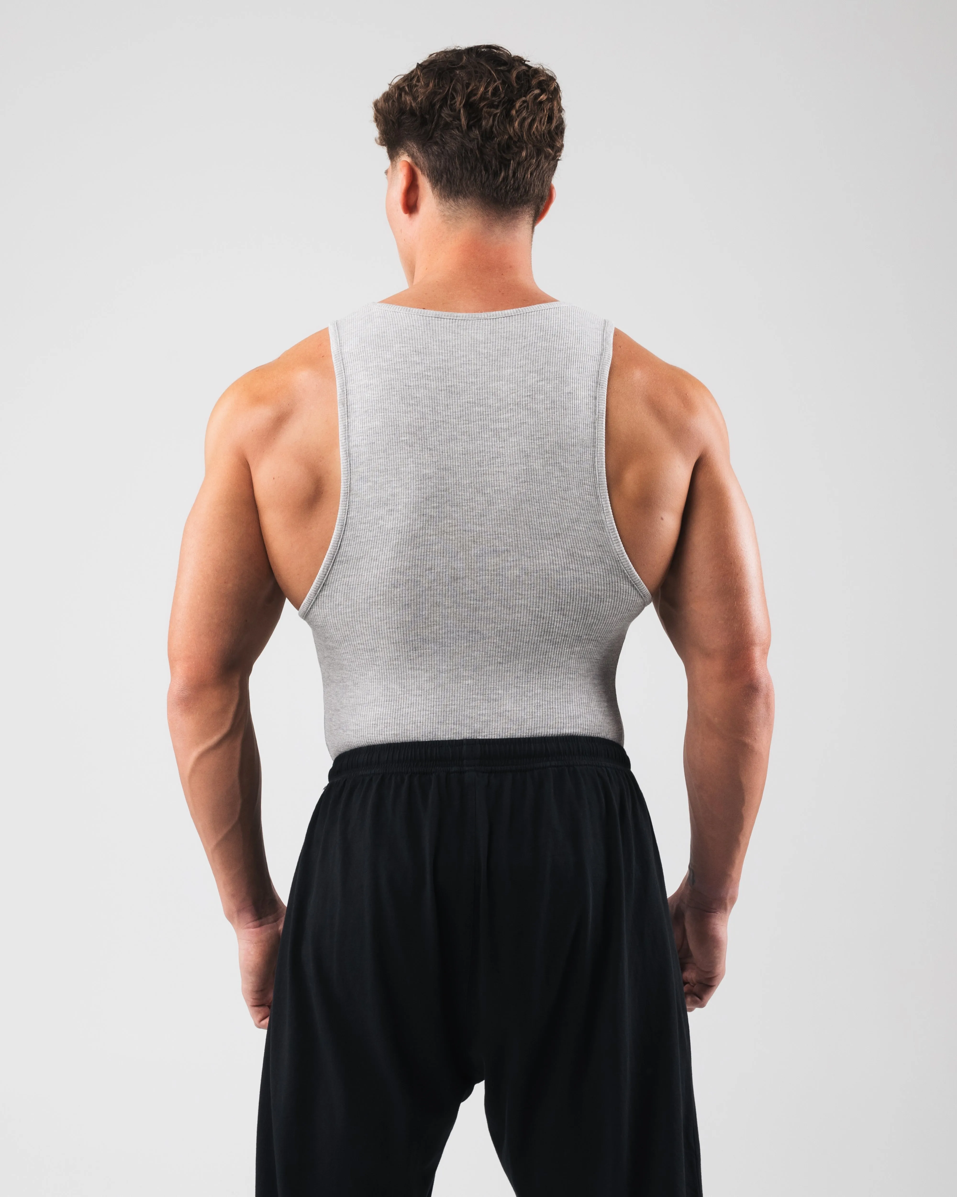 Tagless label Daily Wear Zero Ribbed Tank 2pk - Heather Grey