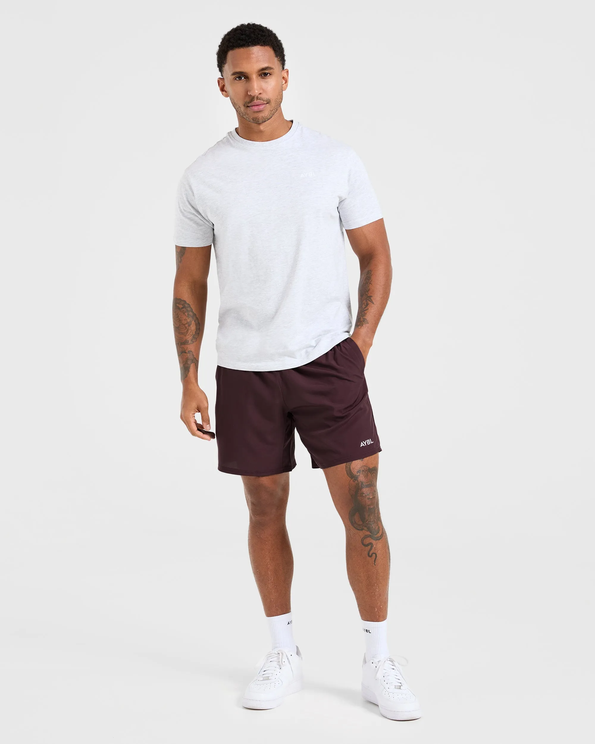 Core 7" Shorts - Dusty Plum Bootcut style