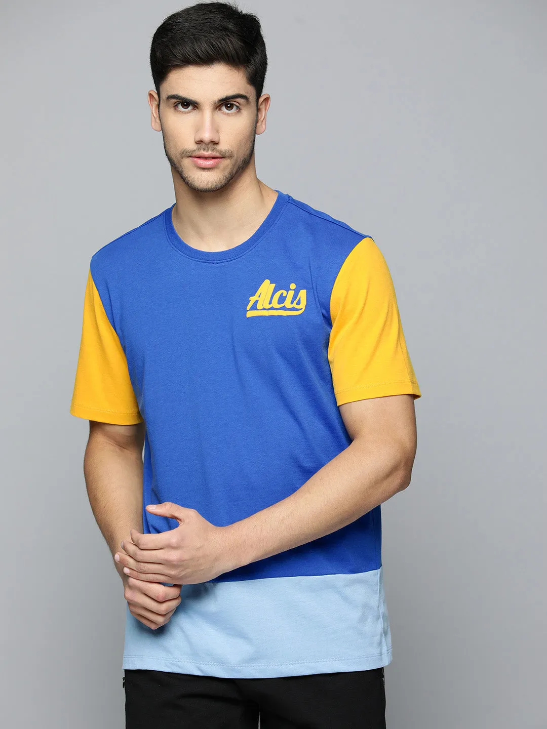 Night Charm WaterRepellentFinish Alcis Men Colourblocked Anti Static Slim Fit T-shirt