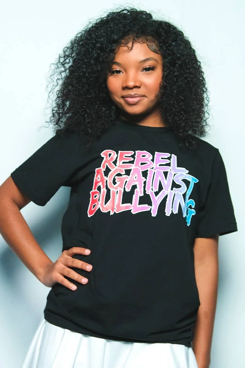 Rebel Against Bullying Gradient Tee Clear Glow AntiStatic Treatment