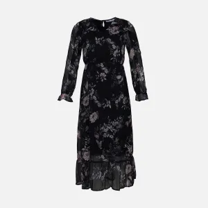 N LADIES CASUAL SHIFFON DRESS NonSlipTrim Travel Core