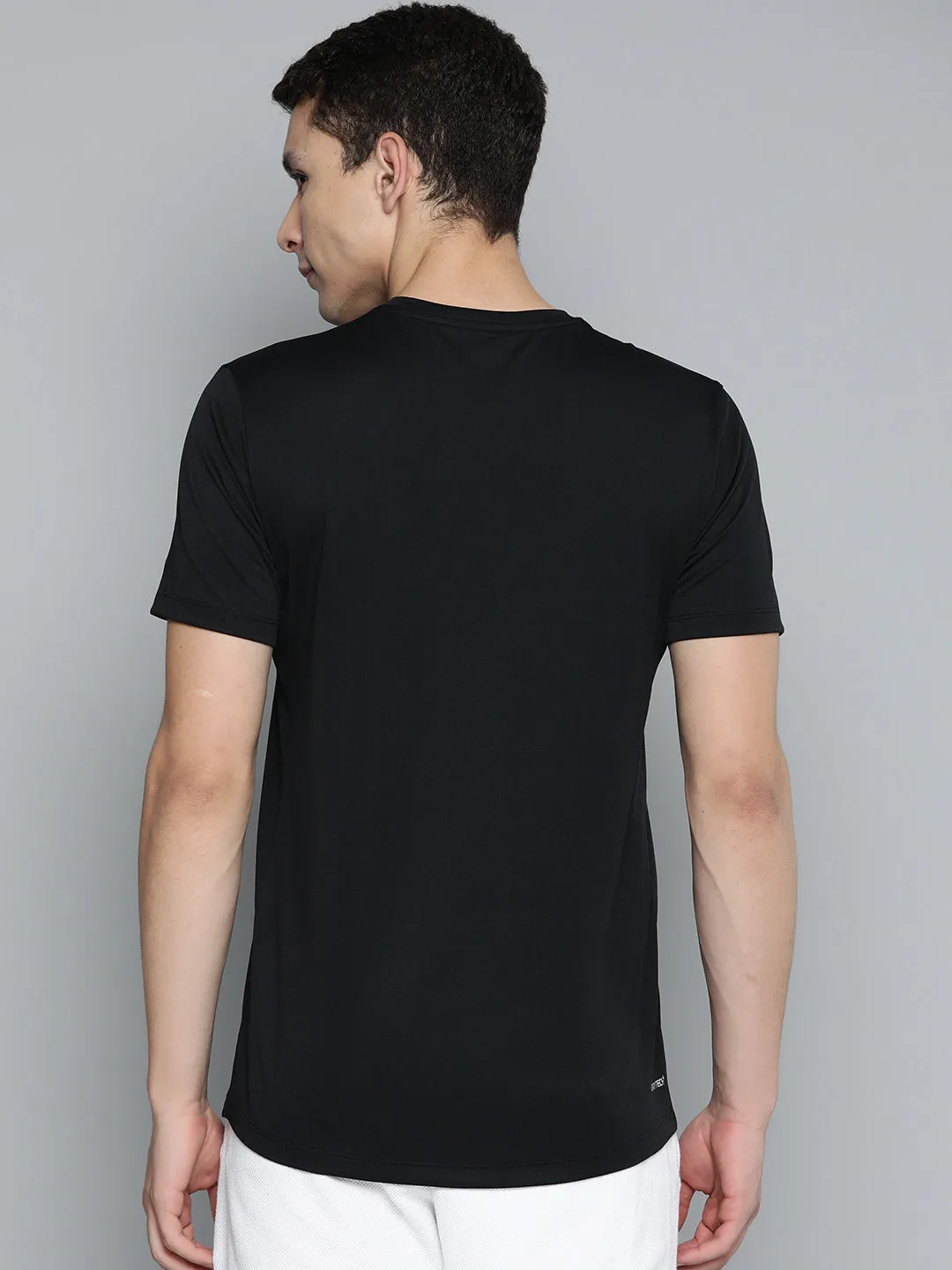 Forest Air Alcis Men Black Typography Printed Slim Fit T-shirt