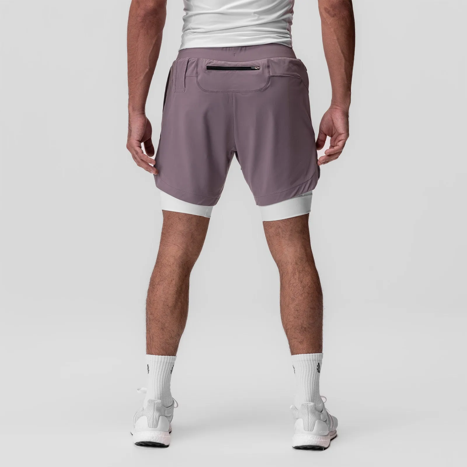 0866. Tetra-Lite? 7" Liner Short - Moonscape "Cyber"/White Unisex