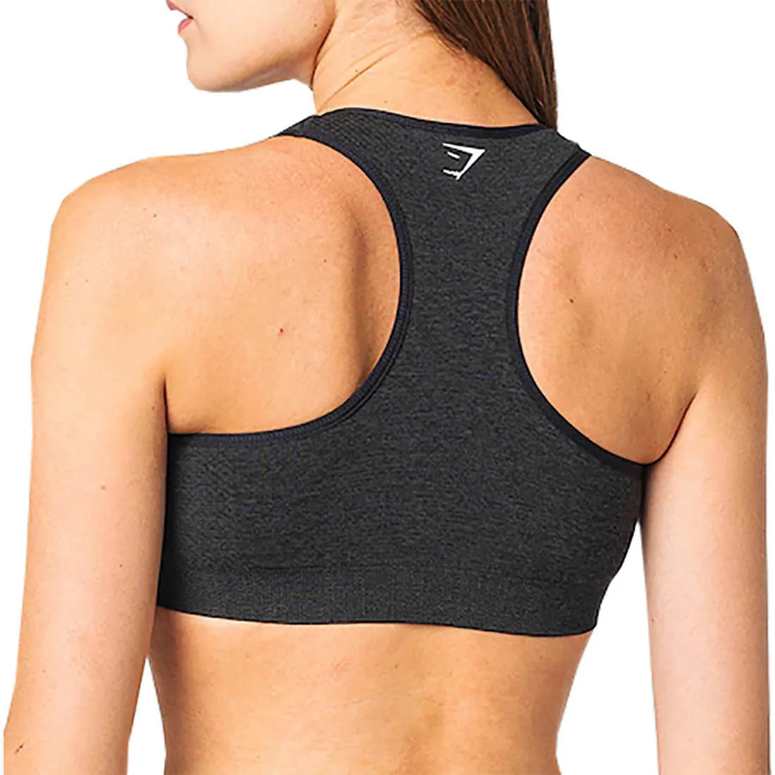Regular fit seams Gymshark Vital Seamless Womens Sports Bra - Black