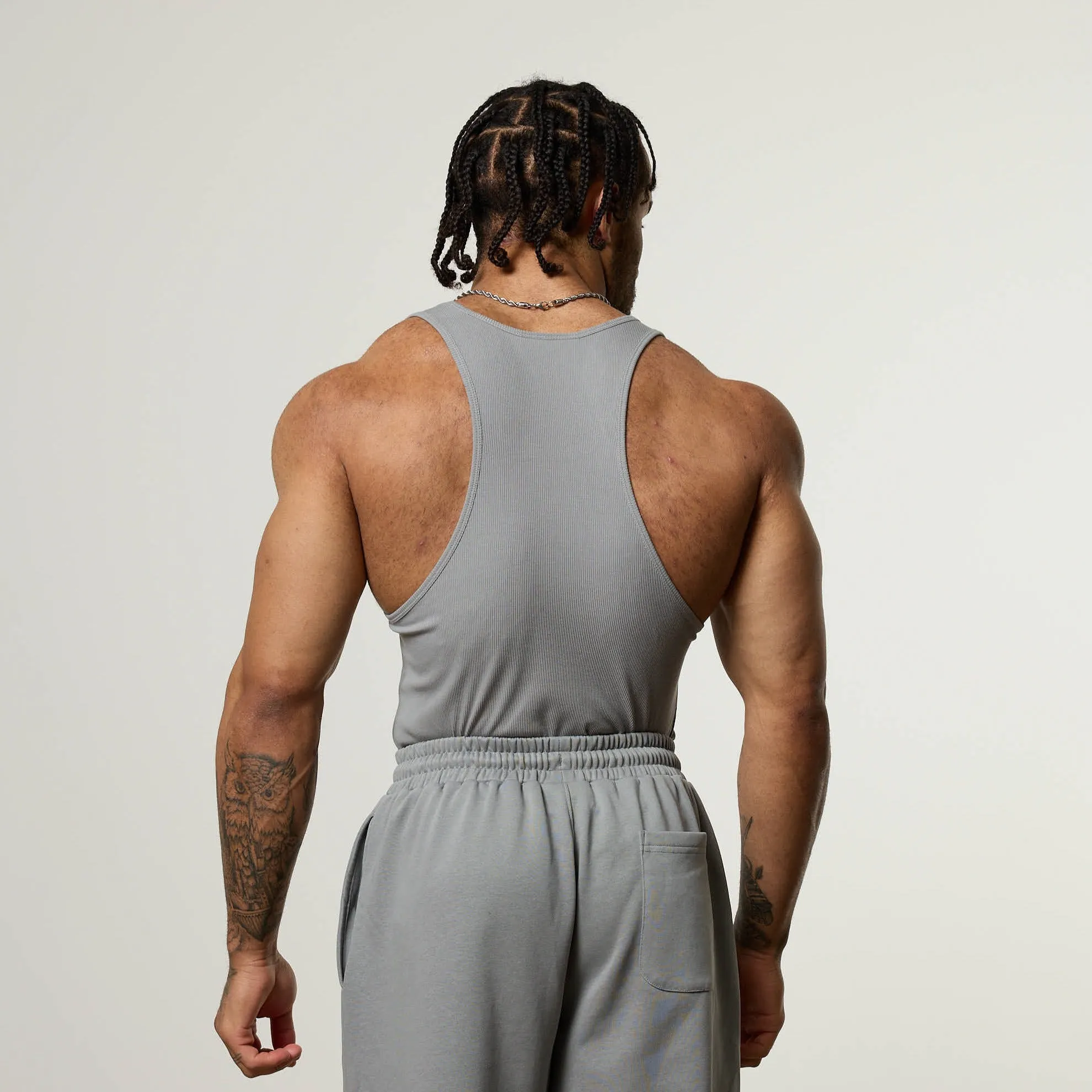 City Style Vanquish Essential V2 Steel Grey Ribbed Tank