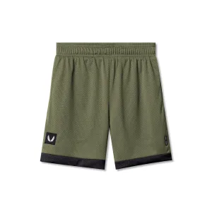 0795. SilverPlus? Mesh Reversible Short - Olive/Black Clean Fabric