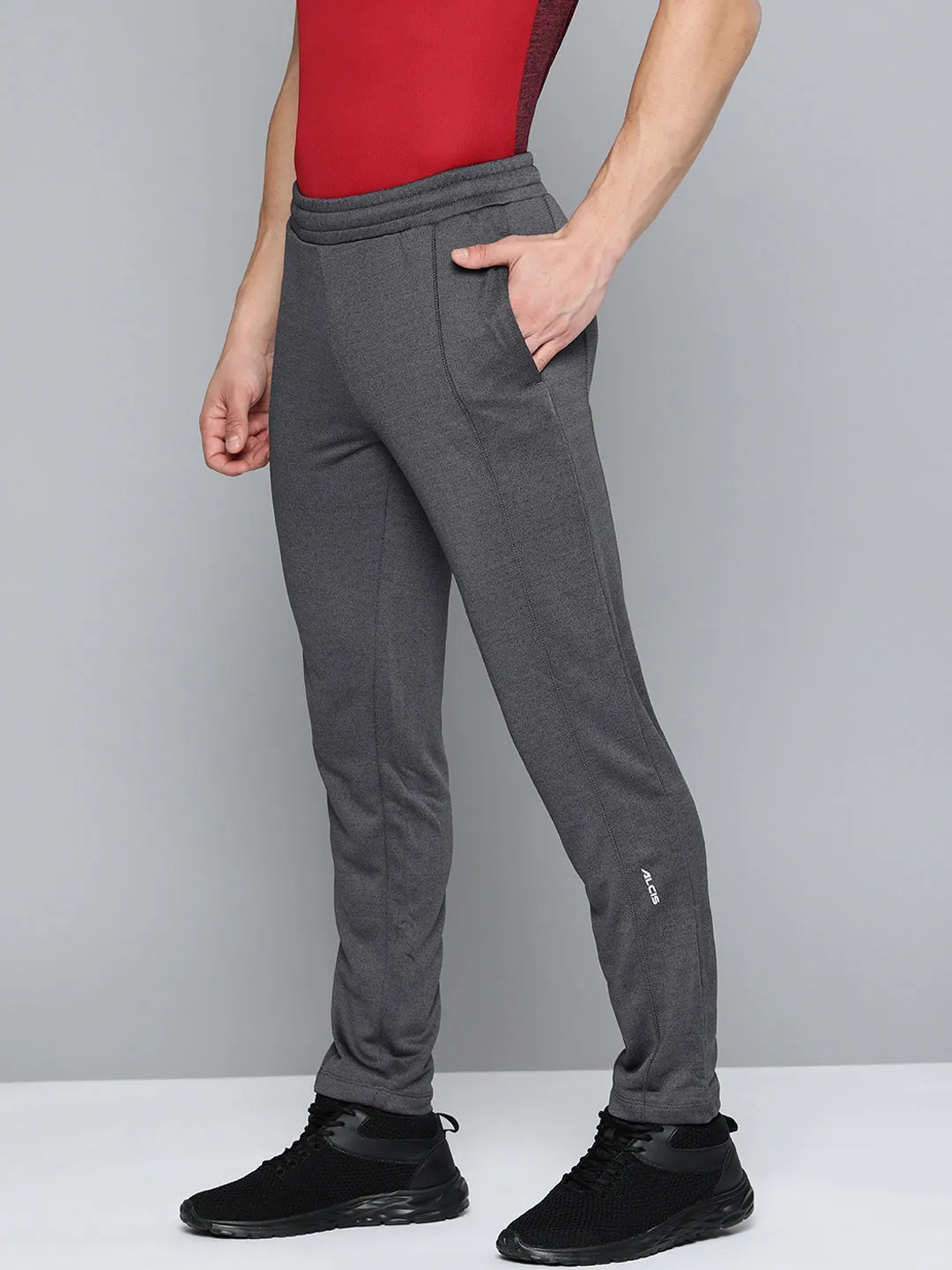 Classic Comfort Alcis Men Charcoal Grey Solid Track Pants