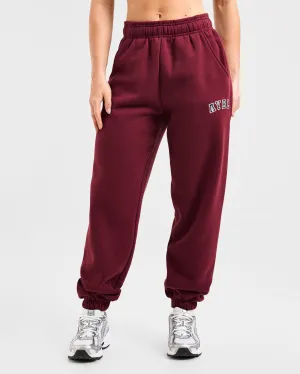 Halter neck Varsity 2.0 Oversized Joggers - Red Wine Pact