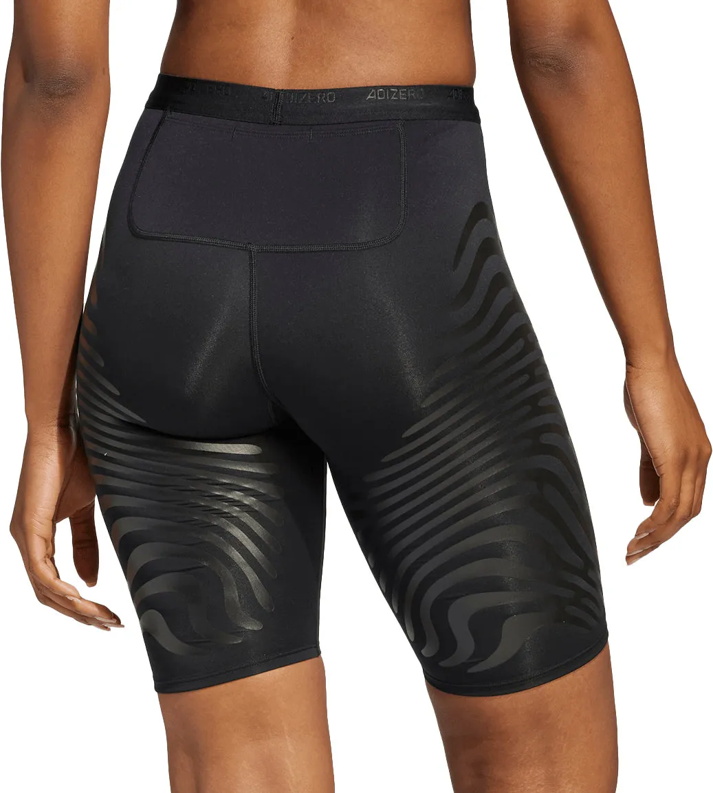 Travel Fashion adidas Adizero Control Womens Short Running Tights - Black