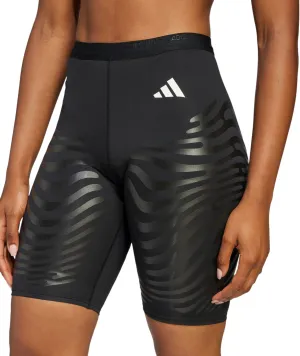 Four Way Stretch adidas Adizero Control Womens Short Running Tights - Black