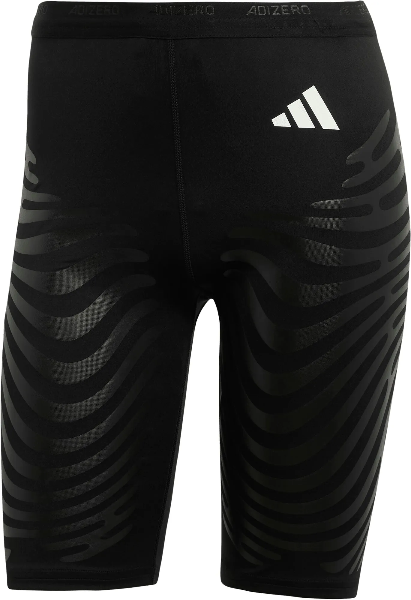 adidas Adizero Control Womens Short Running Tights - Black Smooth Texture