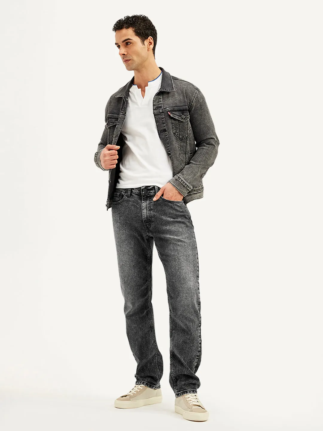 Outdoor Adventure Party Look Youth Style Casual Fit Men's 541 Grey Athletic Tapered Fit Mid Rise Jeans