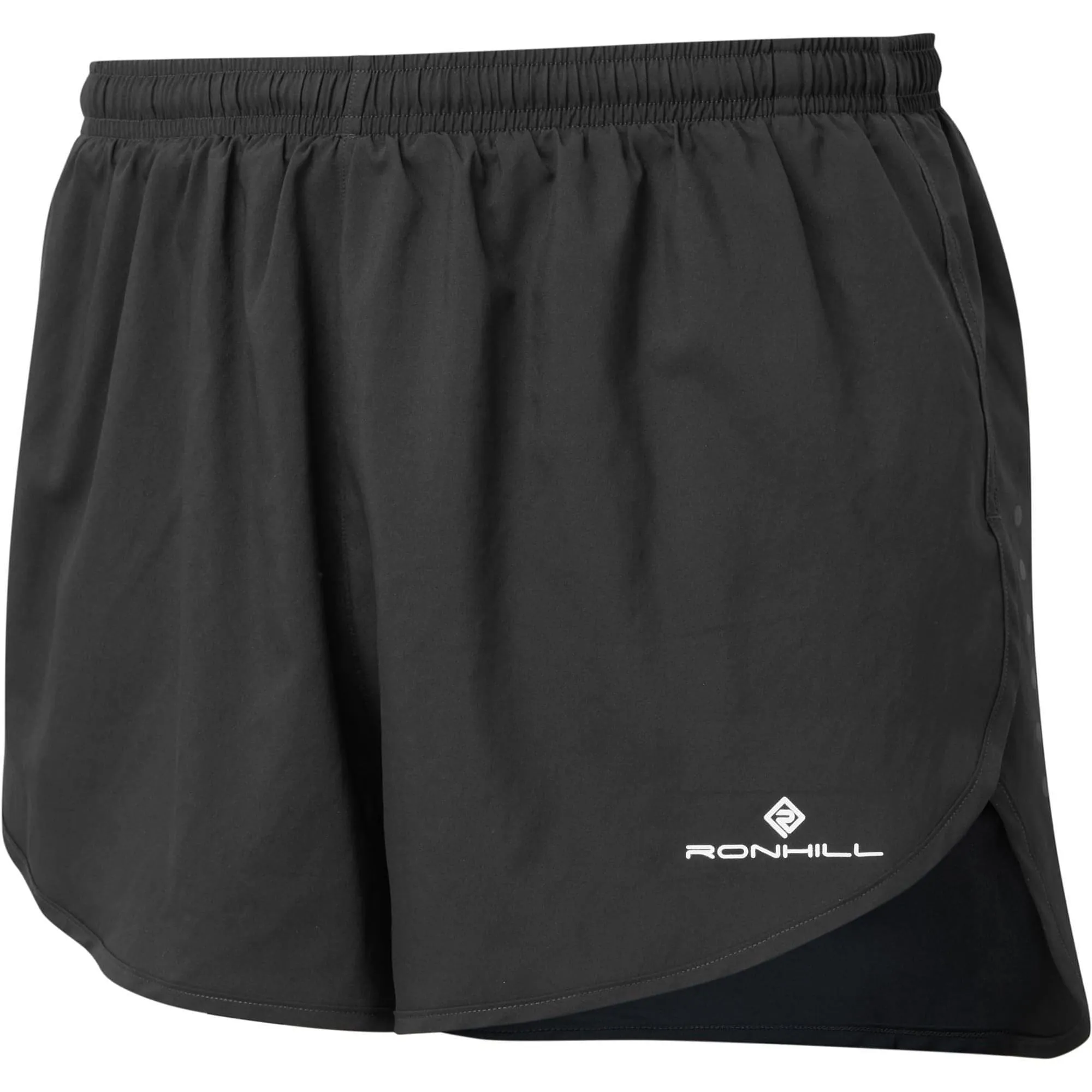 Ronhill Core Racer Mens Running Shorts - Black embroidery work