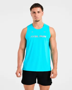 Relaxed Waist Run Loose Tank - Blaze Blue Non slip grip