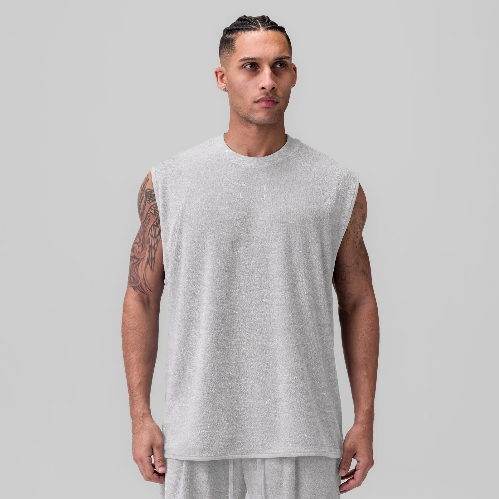 fire fighting 1092. Towel Terry Cutoff - Heather Grey