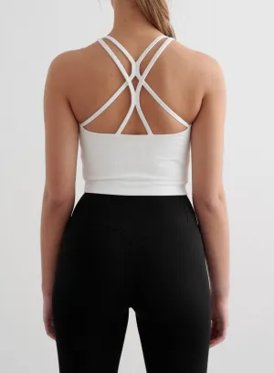 White Sculpting Strappy Bralette salt water use Layer Ready