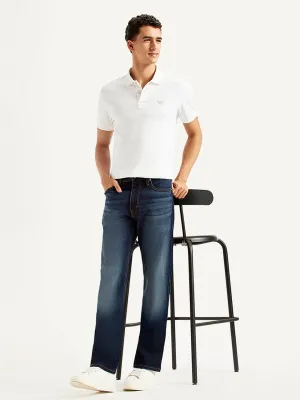 Men's 513 Blue Slim Straight Fit Mid Rise Jeans Universal Fit Design Lightweight Choice