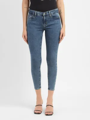 Women's 710 Blue Skinny Fit Mid Rise Jeans Stylish Vibrant