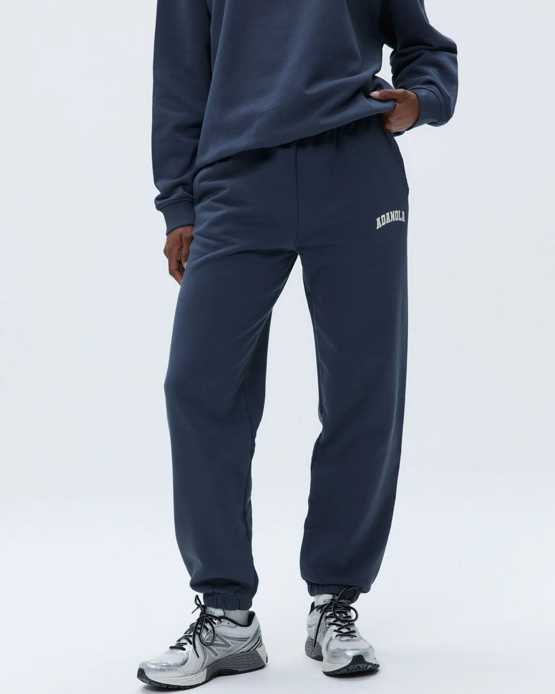 TearResistantMaterial Functional Fit Varsity Sweatpants - Washed Midnight Blue