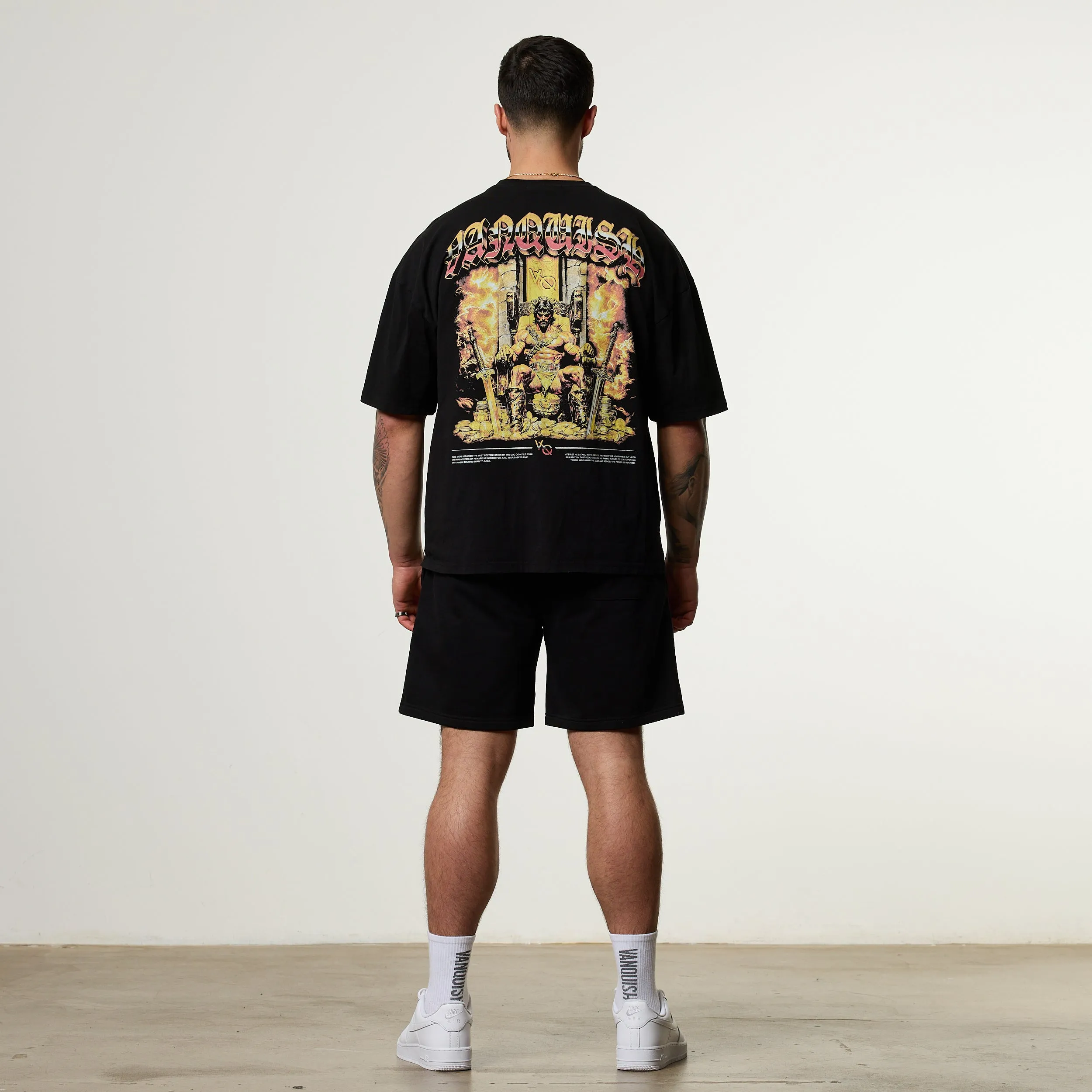 Classic Crew Neck quick-drying Vanquish Olympus Black King Midas Oversized Boxy T Shirt
