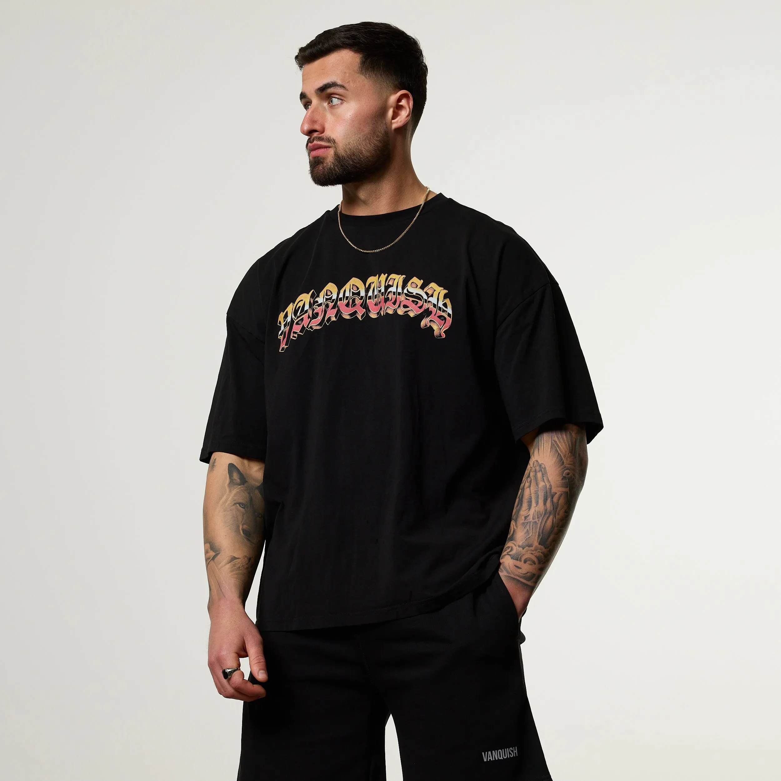 Bohemian Vanquish Olympus Black King Midas Oversized Boxy T Shirt