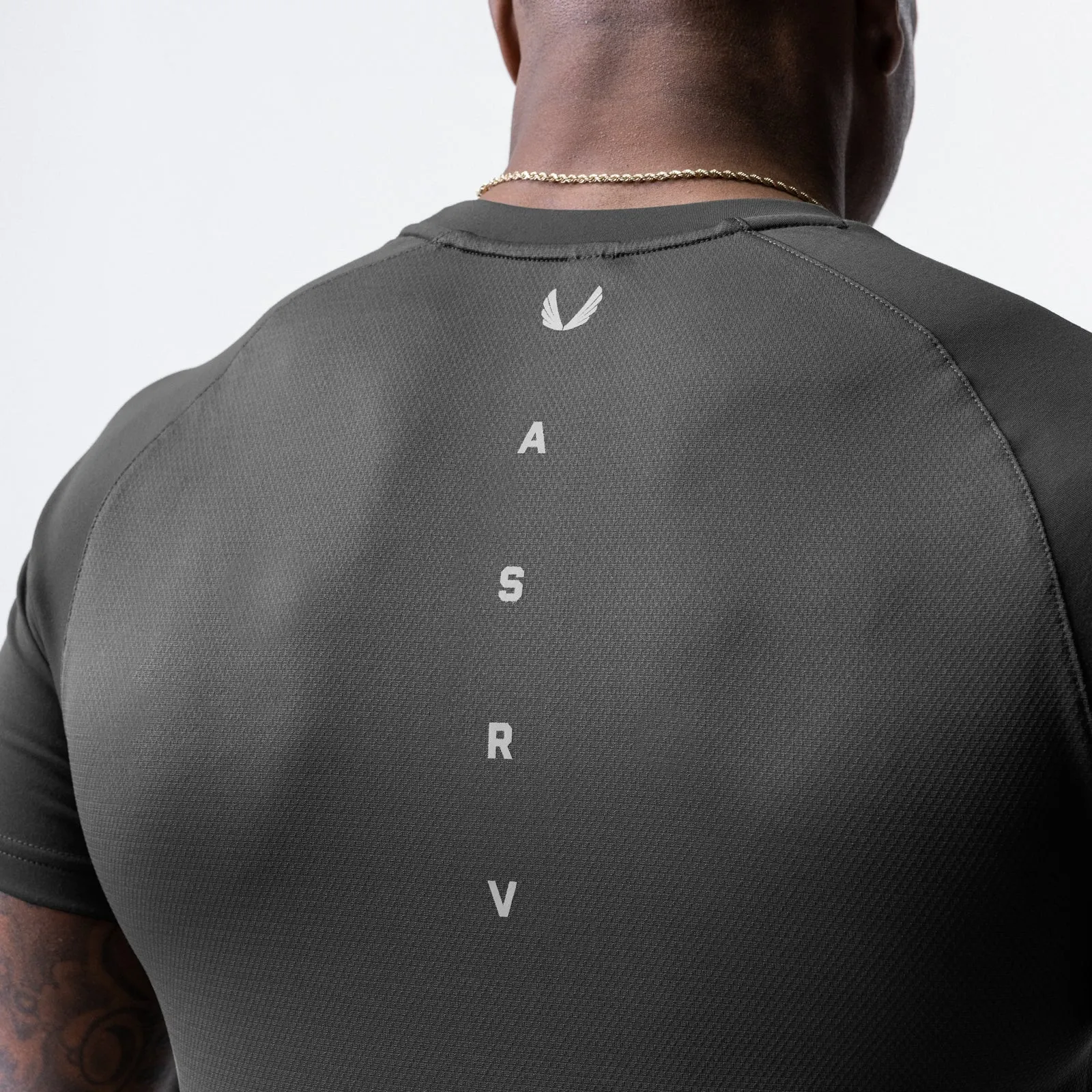 0716. Core Mesh Established Tee - Space Grey Comfy Wear Temperature Regulating