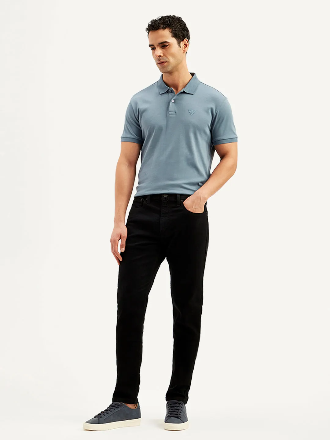Men's 512 Black Slim Tapered Fit Mid Rise Jeans Relaxed Style Neutral Autumn Days Parent Style