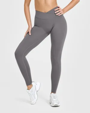 Unified Wrap Leggings | Ash Grey Grip Plan Flexible Fabric