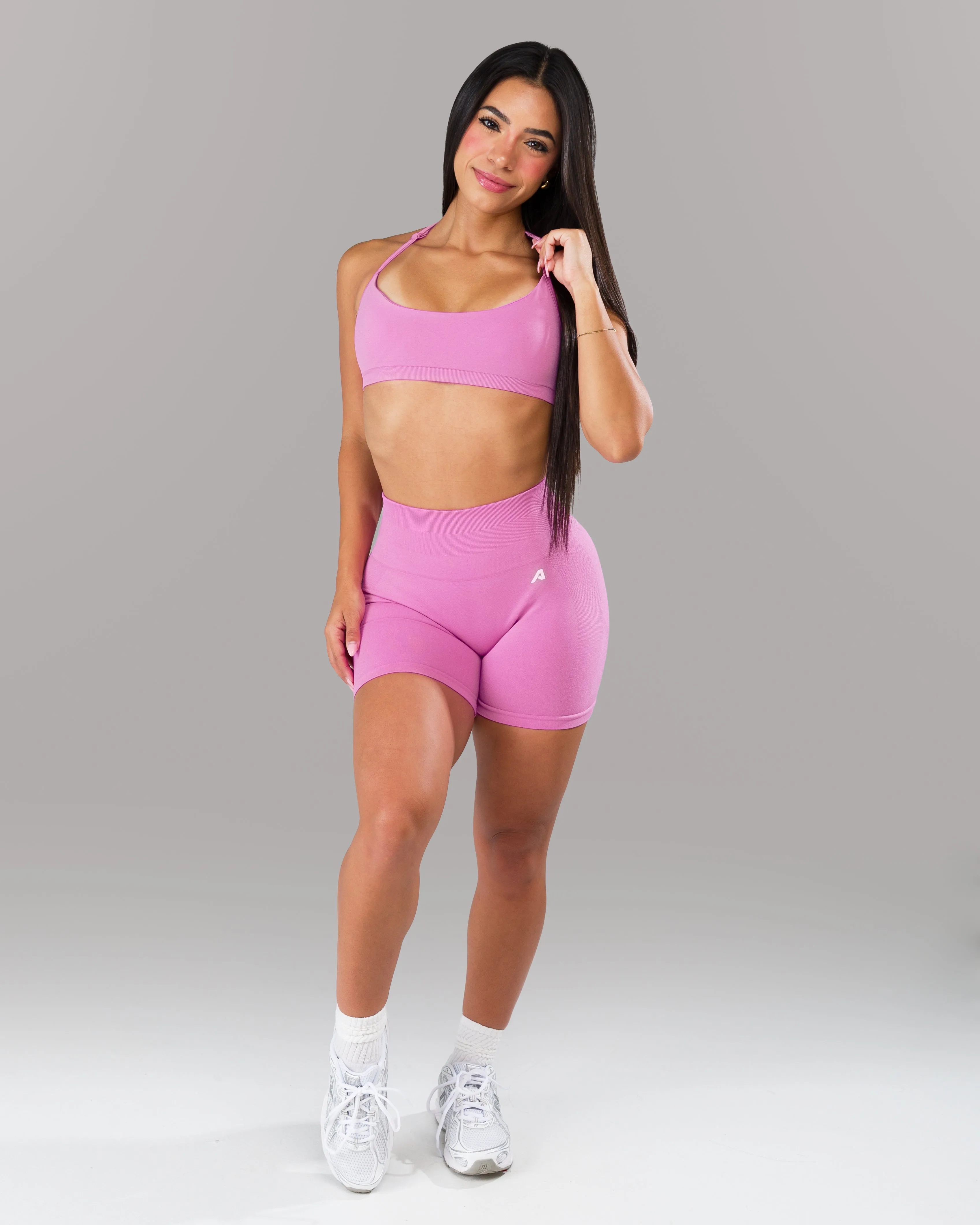 Amplify Minimal Bra - Orchid runners Mesh Fabric
